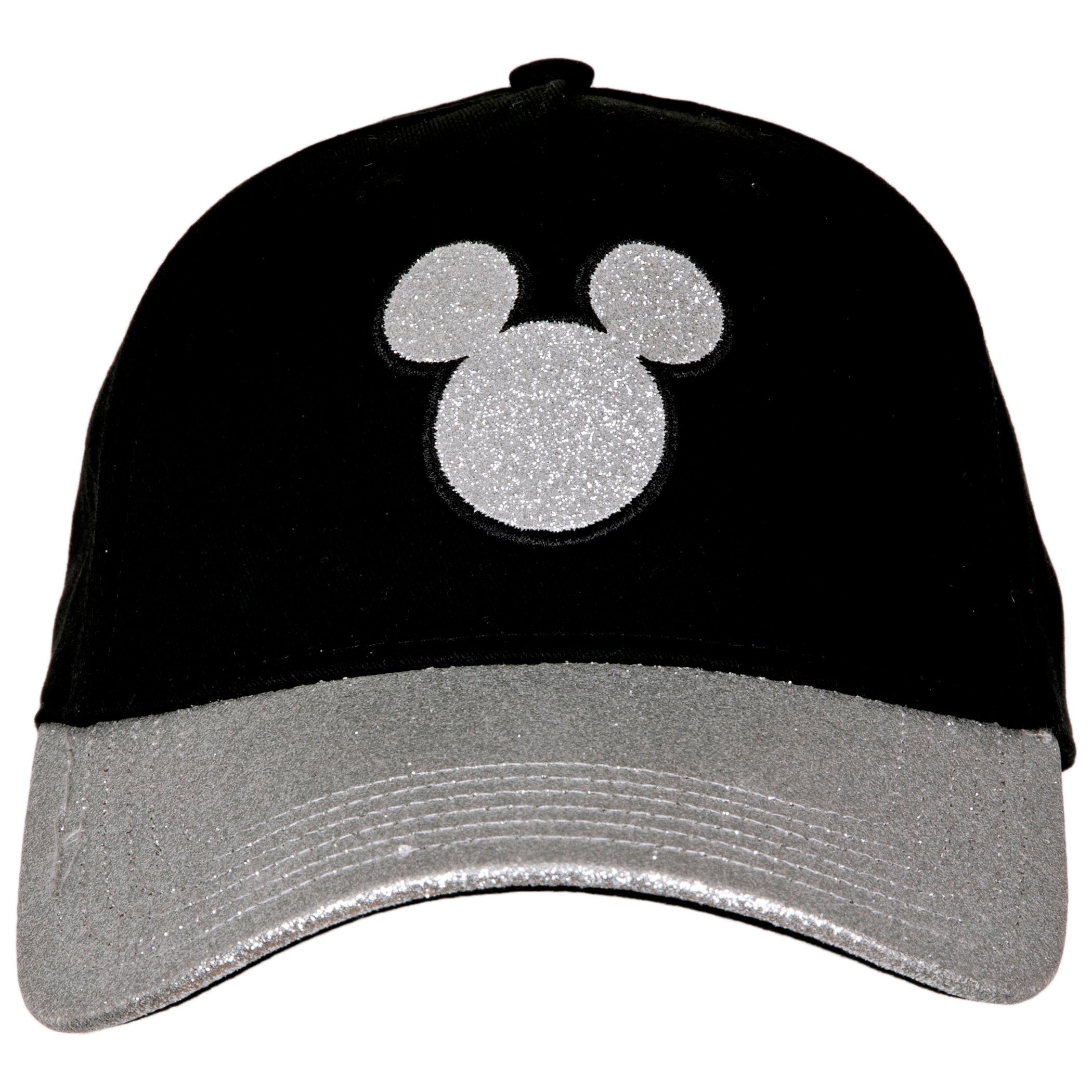 Disney Mickey Mouse Logo with Glitter Baseball Cap